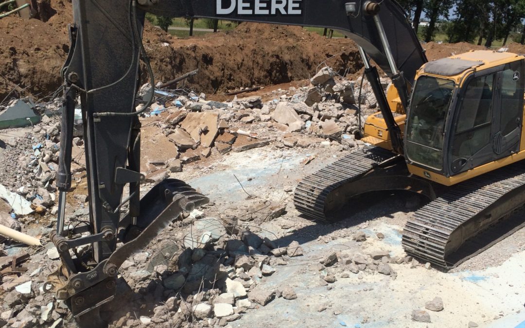 Demolition has started at Canby Swimming Pool